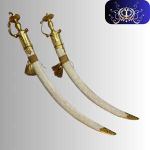 Punjabi hilt gold couple swords