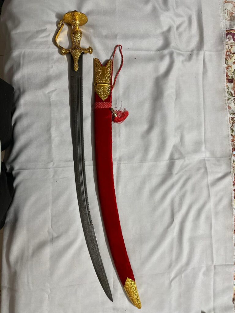 punjabi hilt gold work sarohi shaster